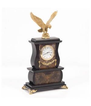 Настольные часы "Орел" камень агат бронза 116634