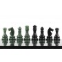 Каменные шахматы из нефрита и габродиабаза доска 38х38 см 120495