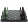 Каменные шахматы из нефрита и габродиабаза доска 38х38 см 120495