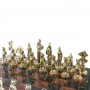 Подарочные шахматы "Дон Кихот" доска 40х40 см камень лемезит змеевик фигуры металлические