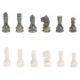 Шахматы с гравировкой "Греческий орнамент" доска 40х40 см змеевик белый мрамор 126145
