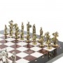 Шахматы эксклюзивные "Дон Кихот" доска 36х36 см камень лемезит мрамор фигуры металлические
