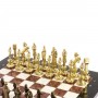 Шахматы "Ренесанс" доска 36х36 см камень мрамор, лемезит фигуры цвет бронза-золото / Шахматы настольные / Шахматный набор / Шахматы сувенирные