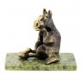 Настольная статуэтка "Думающий конь" бронза камень змеевик 116179