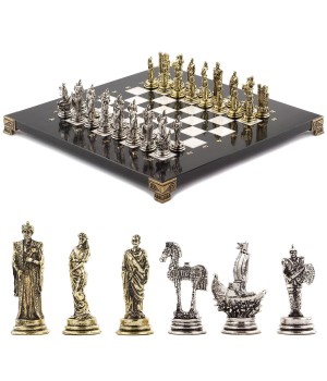 Шахматы "Троянская война" 28х28 см из мрамора 120754