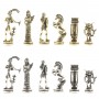 Игровой набор шахматы "Минотавр" доска 36х36 см камень лемезит змеевик фигуры металлические