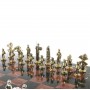 Игровой набор шахматы "Минотавр" доска 36х36 см камень лемезит змеевик фигуры металлические