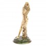 Бронзовая статуэтка "Женщина-огонь" нефрит / подарочная статуэтка из бронзы / декоративная фигурка / подарок любимой