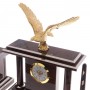 Настольный письменный набор "Горный орел" из натурального обсидиана - элитный подарок начальнику на юбилей