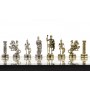 Шахматы настольные "Римские воины" 28х28 см из камень змеевик 120769