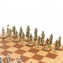 Шахматный ларец "Галлы и Римляне" доска бук 43,5х43,5 см / Шахматы подарочные / Шахматы металлические / Шахматный набор / Шахматы деревянные