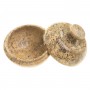 Шкатулка "Яблоко" из натурального камня ракушечник 10х10х9 см (4) / шкатулка для ювелирных украшений / для хранения бижутерии / подарок дочери