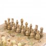 Подарочные шахматы "Игрок" камень оникс ракушечник 25х25 см 121656