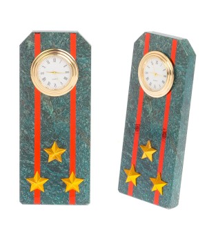 Подарочные часы "Погон Полковник ВС" камень змеевик 113162