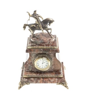 Настольные часы из креноида и бронзы "Салават Юлаев"