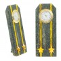 Сувенирные часы "Погон подполковник таможни" камень змеевик - оригинальный подарок таможеннику