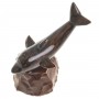 Декоративная фигурка "Дельфин" камень обсидиан коричневый