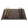 Шахматы подарочные "Европейские" из камня и бронзы 44х44 см 126798