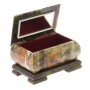 Шкатулка из офиокальцита 10х6,5х6,7 см / шкатулка для ювелирных украшений / для хранения бижутерии / шкатулка из камня