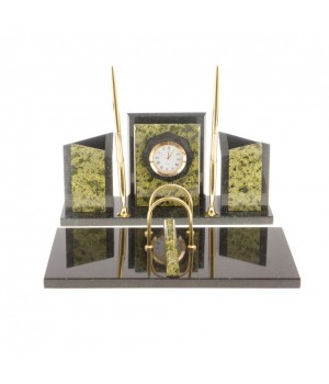 Письменный набор "Грани" из змеевика 124160