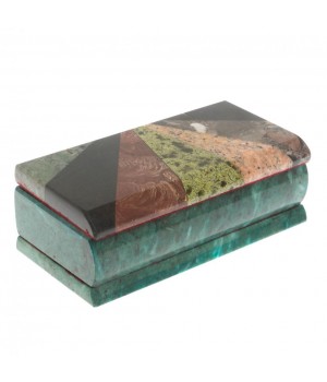 Шкатулка из камня Мозаика 14х7х5,5 см 129754