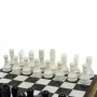 Шахматы каменные на бронзовых ножках мрамор / змеевик 129760