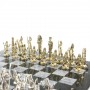 Настольная игра шахматы "Древний Египет" доска 40х40 см камень мрамор фигуры металлические