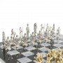 Настольная игра шахматы "Древний Египет" доска 40х40 см камень мрамор фигуры металлические