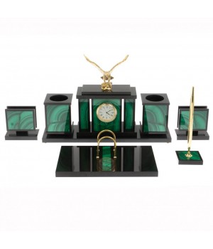 Настольный набор "Орел" из малахита 129854