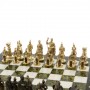 Шахматы "Римские" бронза 44х44 см из мрамора и змеевика 129659