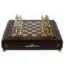 Шахматный ларец "Великая Отечественная война" камень креноид 130043