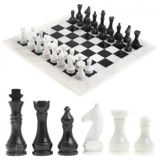 Шахматы настольные "Классические" доска 38х38 см камень мрамор