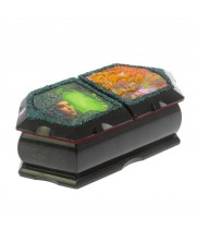 Шкатулка с двумя отделениями "Хозяйка медной горы / Осенний пейзаж" 20х10х7,5 см 128898