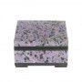 Шкатулка из камня чароит 8х7,5х4,5 см 129552