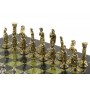 Шахматы подарочные "Греко-Римская война" 32х32 см змеевик 120804