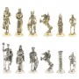 Настольные шахматы "Галлы и Римляне" доска 40х40 см камень змеевик фигуры металл