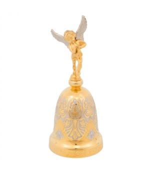 Бронзовый колокольчик "Ангел с дудочкой" в подарочной коробке Златоуст 117293