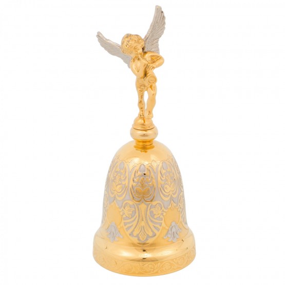 Бронзовый колокольчик "Ангел с дудочкой" в подарочной коробке Златоуст 117293