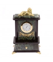Часы из нефрита "Лев" / настольные часы / часы декоративные / кварцевые часы / интерьерные часы / подарочные часы