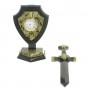 Часы "Щит и меч" малый камень змеевик 113549