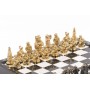 Шахматы из бронзы и мрамора "Северные народы" 36,5х36,5 см