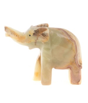Статуэтка из оникса "Слон" 15х4х12 см (6) / декоративная фигурка / сувенир из камня