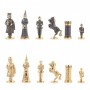 Шахматы сувенирные из малахита "Камелот" фигуры бронза 40х40 см 121622