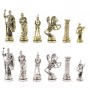 Настольные шахматы "Древний Рим" доска из камня 44х44 см фигуры металлические 121527