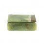 Шкатулка прямоугольная из оникса зелено-коричневая 12,5х9х5 см (3,5х5) / шкатулка для ювелирных украшений / для хранения бижутерии / шкатулка из камня