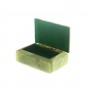 Шкатулка прямоугольная из оникса зелено-коричневая 12,5х9х5 см (3,5х5) / шкатулка для ювелирных украшений / для хранения бижутерии / шкатулка из камня