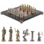 Шахматы настольные "Римские лучники" 28х28 см из камня креноид 120745