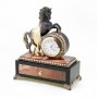 Часы со шкатулкой "Конь на дыбах" бронза яшма уральская 113151
