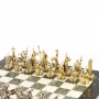 Набор шахмат "Олимпийские игры" доска 36х36 см камень мрамор, офиокальцит / Шахматы настольные / Шахматный набор / Шахматы сувенирные