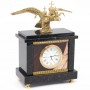 Настольные часы "Двуглавый орел" камень яшма бронзовое литье 116498